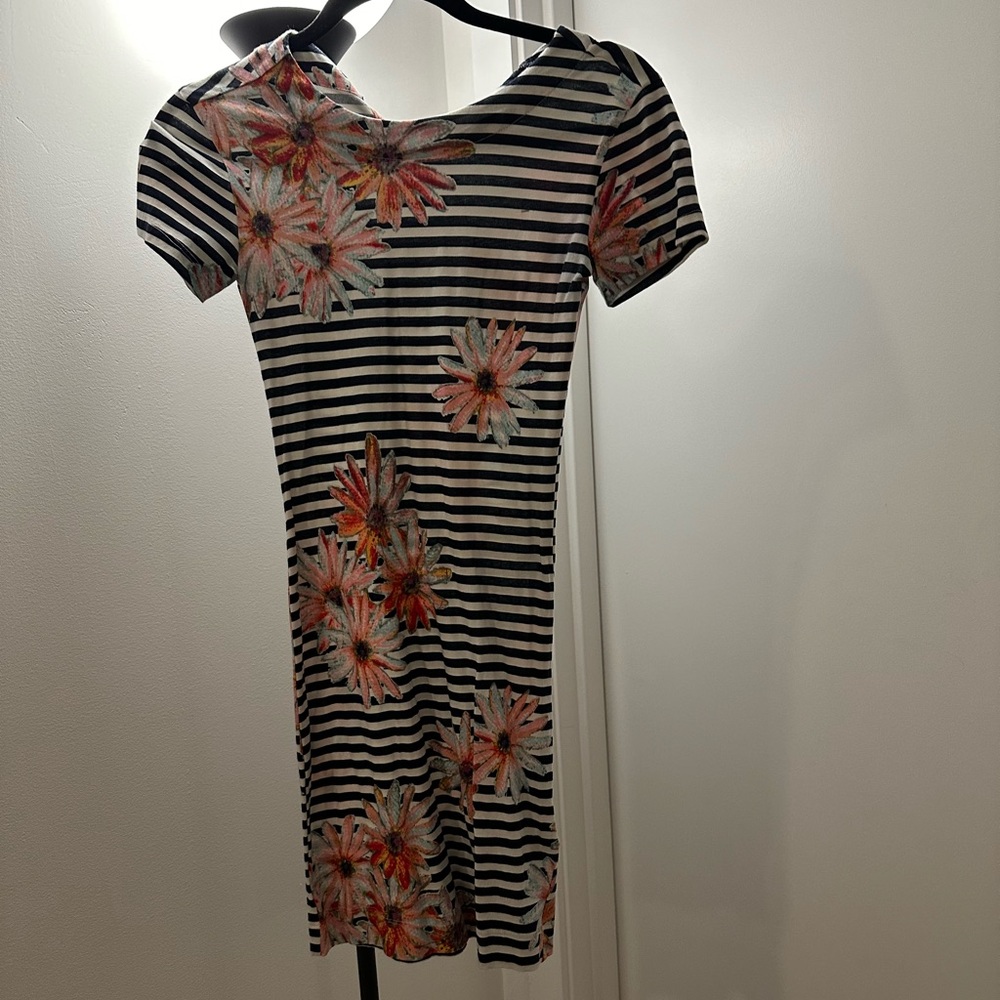 Pretty floral and striped French connection dress.